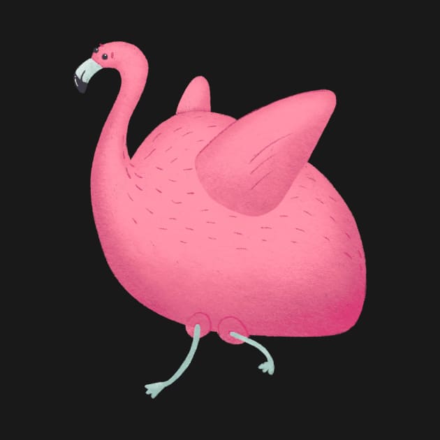 Fat Flamingo by TammyWinandArt