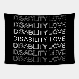 Disability Love ver. 5 white Tapestry