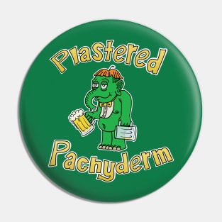 Plastered Pachyderm (clean version) Pin