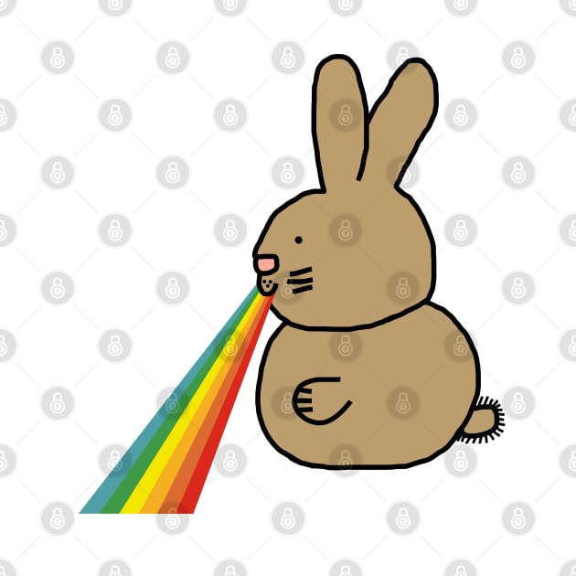 Animals with Rainbow Puke Bunny Rabbit by ellenhenryart