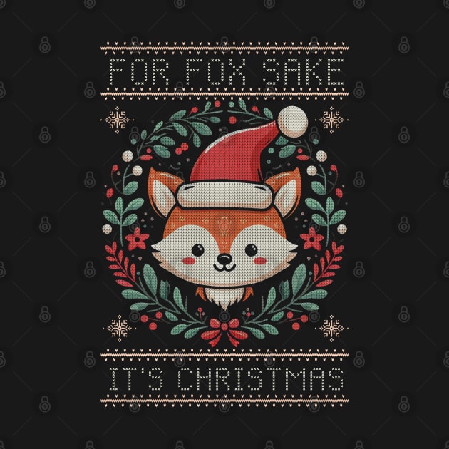 For Fox Sake Ugly Christmas Sweater by Trendsdk