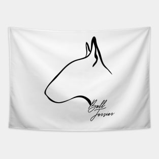 Proud English Bull Terrier profile dog lover gift Tapestry