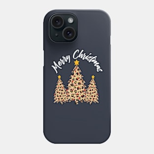 Leopard Pattern Design Christmas Tree Stylish Xmas Design Phone Case