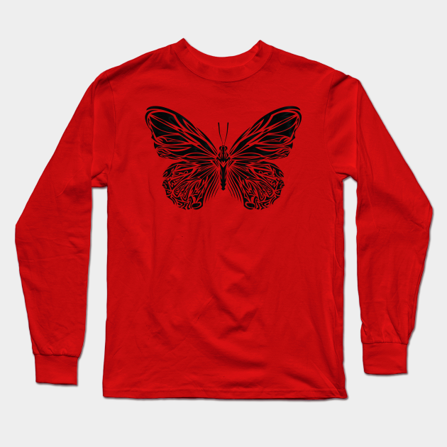 black butterfly shirt