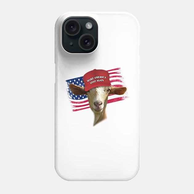 Make America GOAT Again Golden Guernsey Goat Phone Case by IconicTee