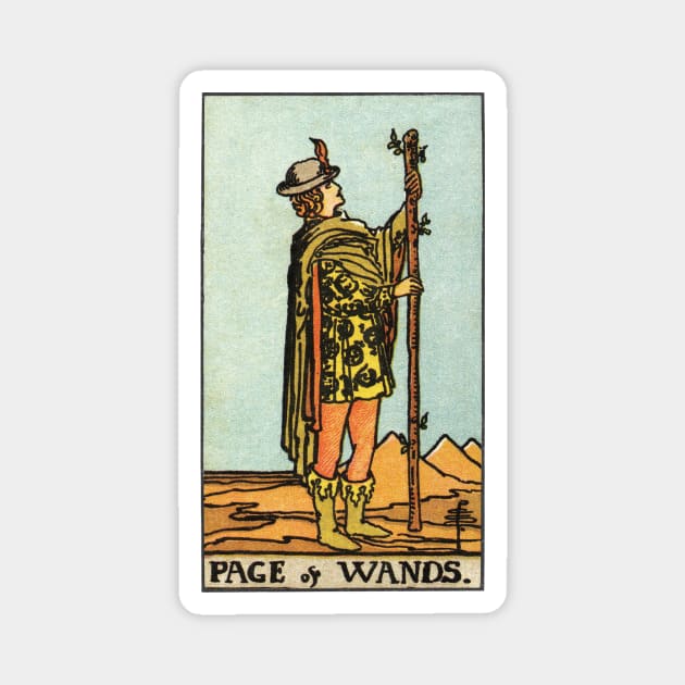 PAGE OF WANDS Magnet by WAITE-SMITH VINTAGE ART