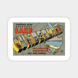 Greetings from Lake Cumberland, Kentucky - Vintage Large Letter Postcard Magnet