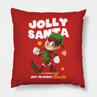 Joyful Elf Christmas Pillow