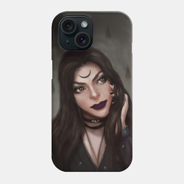 Dark moon Phone Case by leksaart