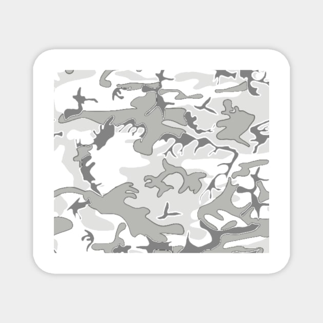 White Urban camouflage Magnet by Rossla Designs