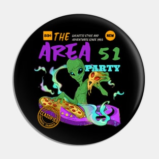 Pizza Party DJ Space Alien Pin