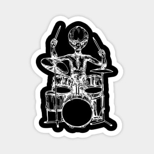 SEEMBO Alien Playing Drums Drummer Musician Drumming Band Magnet