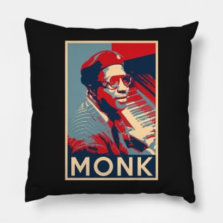 Thelonious Monk Hope Poster - Sizes of Jazz History Pillow