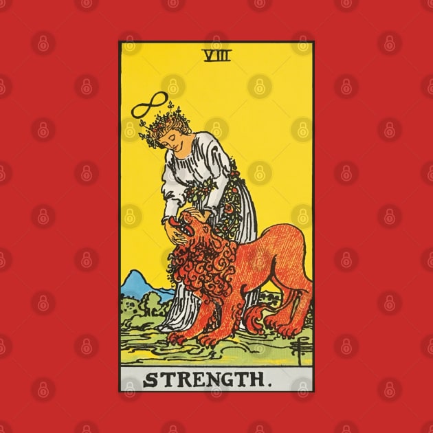 The Strength tarot card by Nate's World of Tees