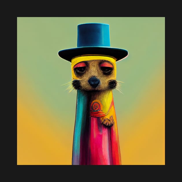 colourful meerkat by heartyARTworks