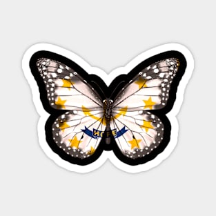 Rhode Island Flag Butterfly - Gift for Rhode Islander From Rhode Island RI Magnet