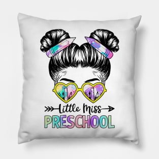 Little Miss Preschool Girls Back To School Shirt Daughter Pillow