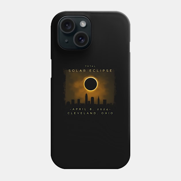 2024 Total Solar Eclipse In Cleveland Phone Case by jasper-cambridge