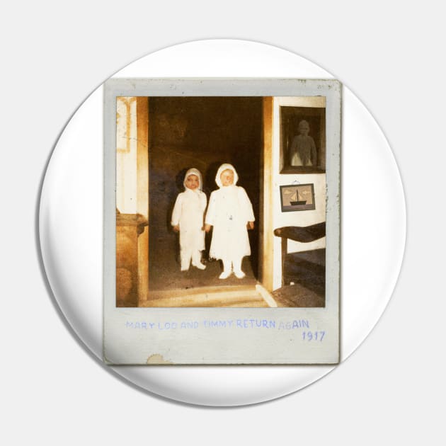 Ghost Twins Caught on Film | Secret Vintage Polaroid Ghost captured | Rare Scary Classic Retro Portrait  | Mary Loo & Timmy 1917 Pin by Tiger Picasso