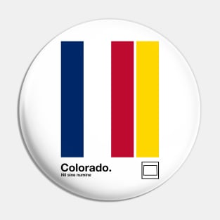 Colorado  // Original Minimalist Artwork Poster Design Pin