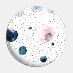 Pocket - Speckled Watercolor Circle Dots Pin