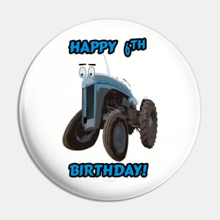 Happy 6th birthday tractor design Pin