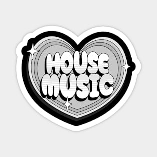 HOUSE MUSIC  - Y2K Heart (Grey) Magnet