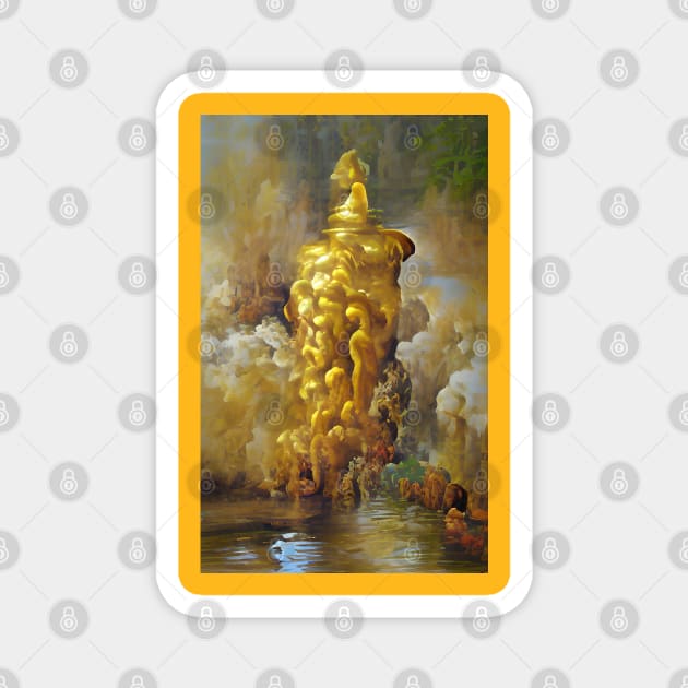 Golden Geyser Magnet by letherg