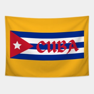 Cuba in Cuban Flag Tapestry