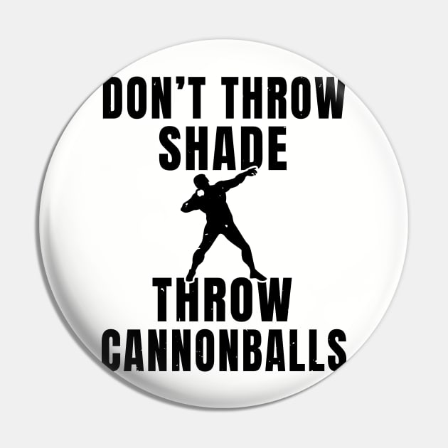 Shotput Throw Cannonballs Not Shade Athlete Gift Pin by atomguy