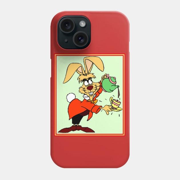 March Hare : Abstract Rabbit Pouring Tea Print Phone Case by posterbobs
