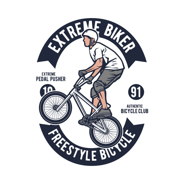 Extreme Biker Fresstyle Bicycle by Wheezing Clothes