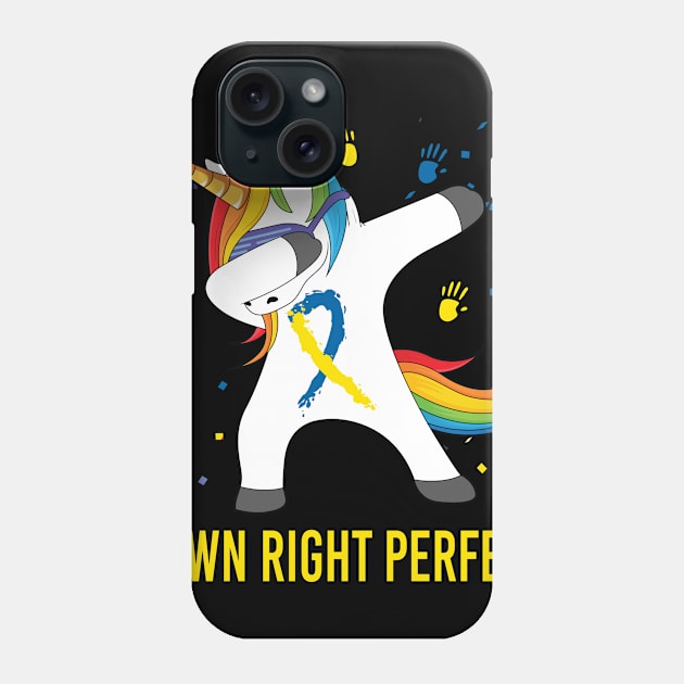 Dabbing Unicorn Down Syndrome Awareness Phone Case by nadinecarolin71415