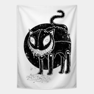 Black Cat (Black Print) Tapestry