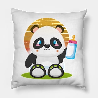 funny panda gift for baby Pillow