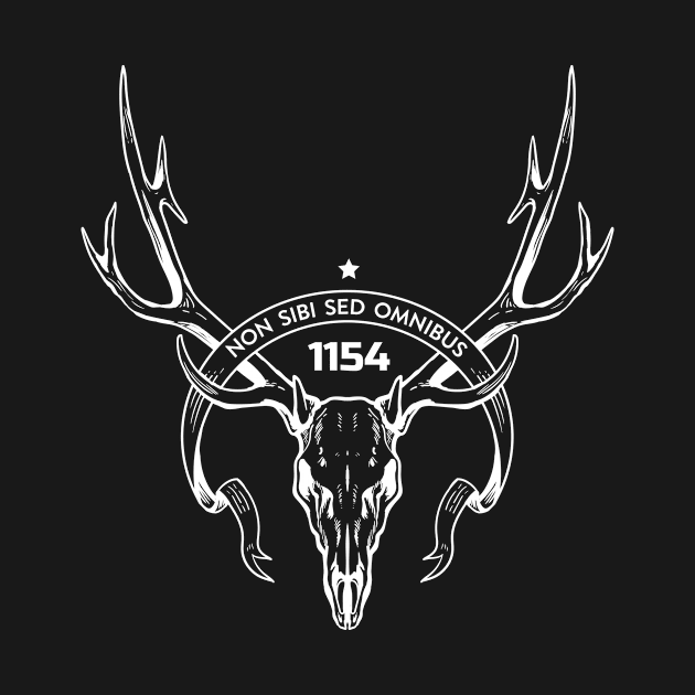 1154 Vintage Elk Skull (Ghost Version) by The 1154 Store