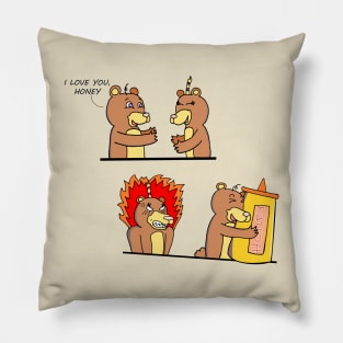 Cute Bears in Love Tee Couple Gifts Pillow