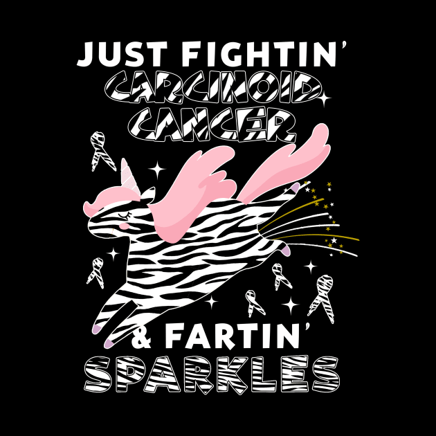 carcinoid cancer funny unicorn farting sparkles by TeesCircle