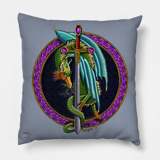 Wyvern Pillow by Delight's Fantasy Art