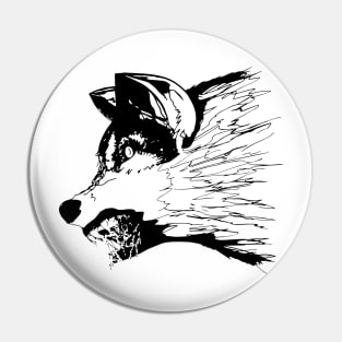 Angry Wolf Pin