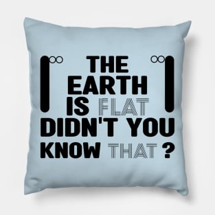 The earth is flat didn't you know that Pillow