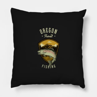 oregon trout fishing Pillow