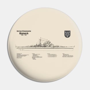 Bismarck - World War II Battleship of the Kriegsmarine - SDpng Pin