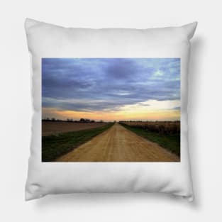 The Road Goes On Forever Pillow