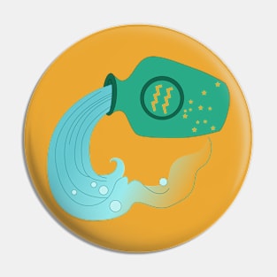 Aquarius (Jungle Green) Pin