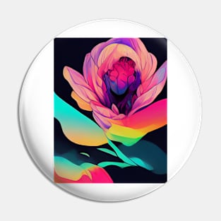 Rainbow flower Pin