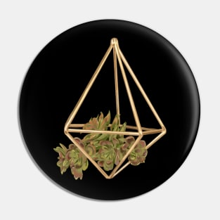 Gold Succulent Planter Pin