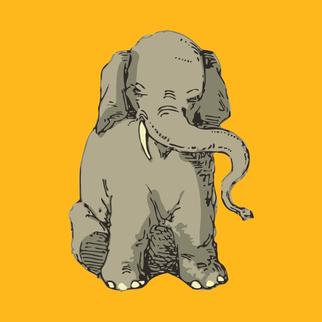 Baby Elephant by linesdesigns