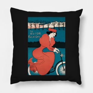 Bicycle Ads - New York Recorder Pillow