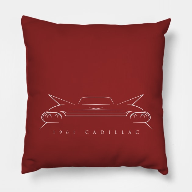 1961 Cadillac - Stencil Pillow by mal_photography